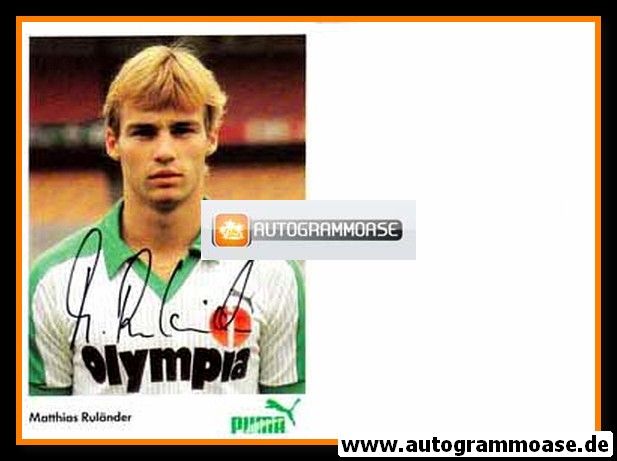 Autogramm Fussball | SV Werder Bremen | 1983 | Matthias RULÄNDER