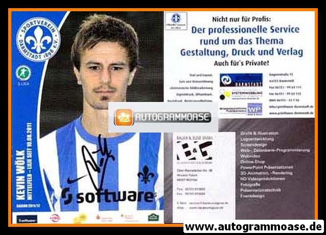 Autogramm Fussball | SV Darmstadt 98 | 2011 | Kevin WÖLK