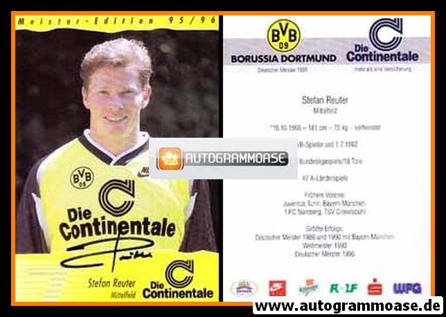 Autogramm Fussball | Borussia Dortmund | 1995 Continentale | Stefan REUTER