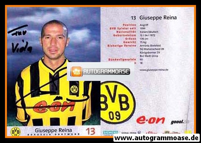 Autogramm Fussball | Borussia Dortmund | 2000 | Giuseppe REINA