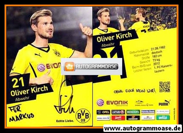 Autogramm Fussball | Borussia Dortmund | 2013 | Oliver KIRCH
