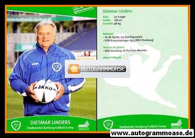 Autogramm Fussball | MSV Duisburg | 2010er | Dietmar LINDERS (Fussball-Camp)