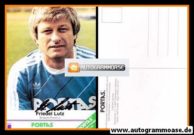 Autogramm Fussball | 1980er Portas | Friedel LUTZ (Eintracht Frankfurt)