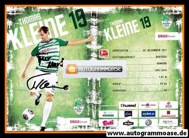 Autogramm Fussball | SpVgg Greuther Fürth | 2013 | Thomas KLEINE