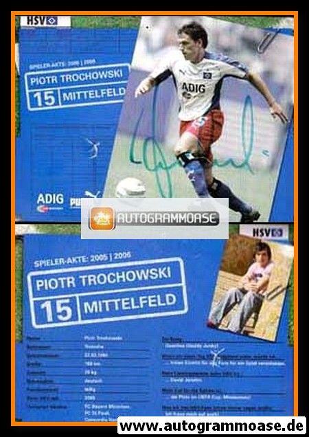 Autogramm Fussball | Hamburger SV | 2005 | Piotr TROCHOWSKI