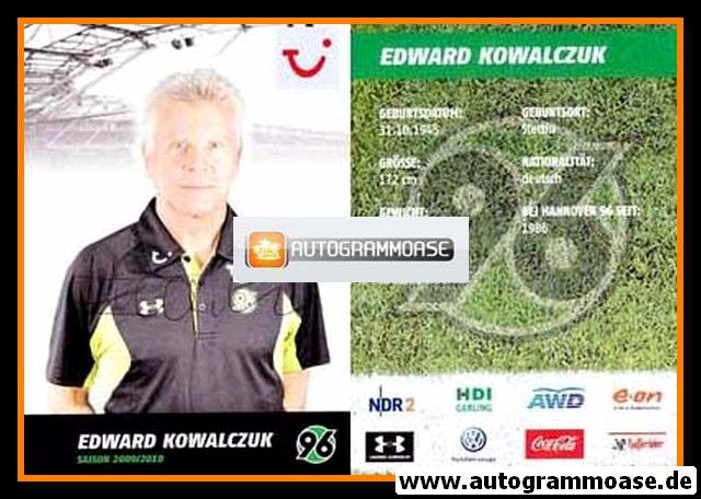 Autogramm Fussball | Hannover 96 | 2009 | Edward KOWALCZUK