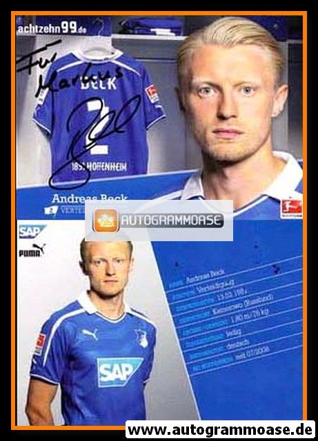Autogramm Fussball | TSG 1899 Hoffenheim | 2013 | Andreas BECK
