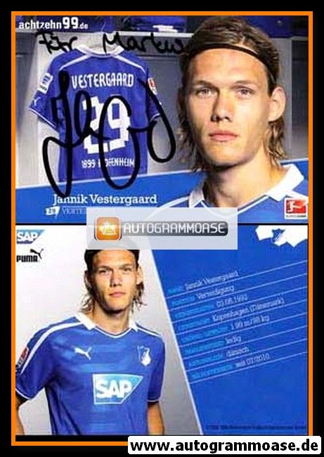 Autogramm Fussball | TSG 1899 Hoffenheim | 2013 | Jannik VESTERGAARD