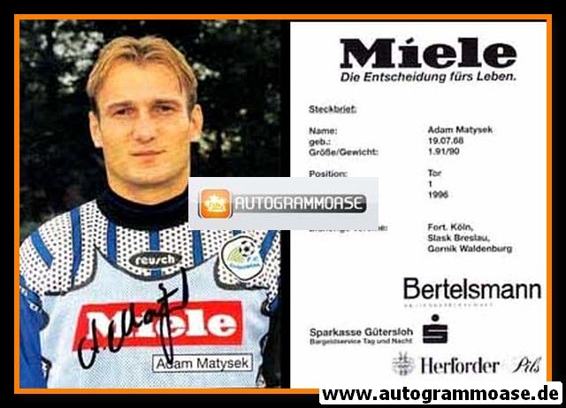 Autogramm Fussball | FC Gütersloh | 1997 | Adam MATYSEK
