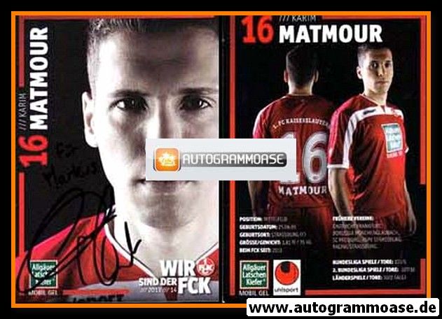 Autogramm Fussball | 1. FC Kaiserslautern | 2013 | Karim MATMOUR