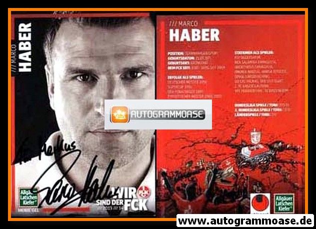 Autogramm Fussball | 1. FC Kaiserslautern | 2013 | Marco HABER
