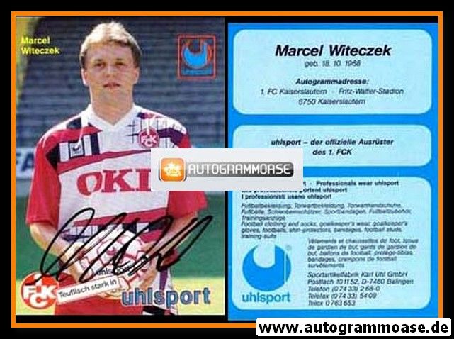 Autogramm Fussball | 1990er Uhlsport | Marcel WITECZEK (1. FC Kaiserslautern)