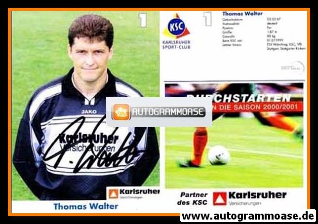 Autogramm Fussball | Karlsruher SC | 2000 | Thomas WALTER