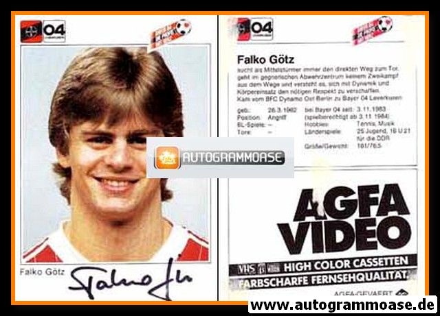 Autogramm Fussball | Bayer Leverkusen | 1983 | Falko GÖTZ