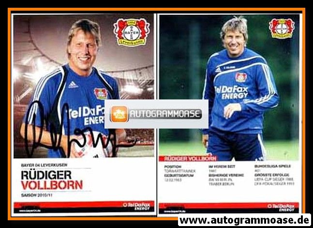 Autogramm Fussball | Bayer Leverkusen | 2010 | Rüdiger VOLLBORN