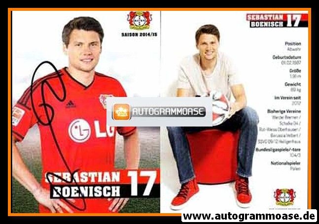 Autogramm Fussball | Bayer Leverkusen | 2014 | Sebastian BOENISCH