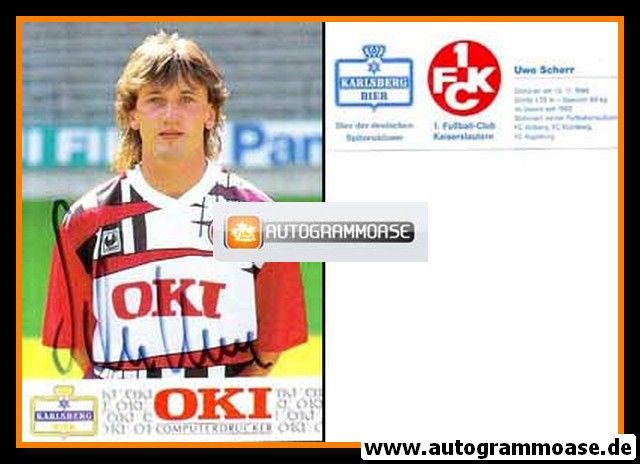 Autogramm Fussball | 1. FC Kaiserslautern | 1991 | Uwe SCHERR