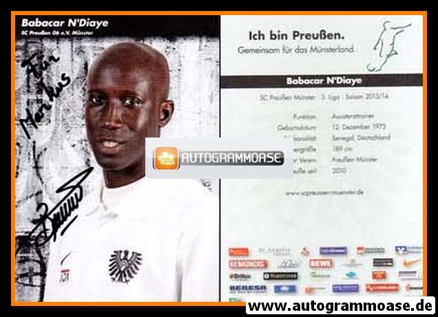 Autogramm Fussball | Preussen Münster | 2013 | Babacar N´DIAYE