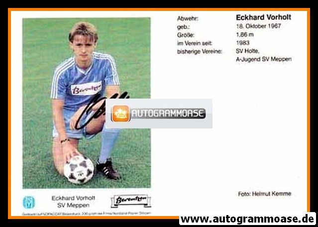 Autogramm Fussball | SV Meppen | 1988 | Eckhard VORHOLT