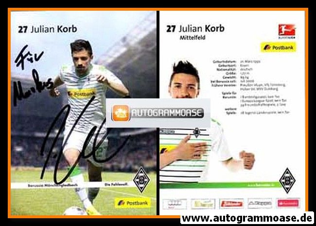 Autogramm Fussball | Borussia Mönchengladbach | 2013 | Julian KORB