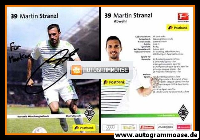 Autogramm Fussball | Borussia Mönchengladbach | 2013 | Martin STRANZL