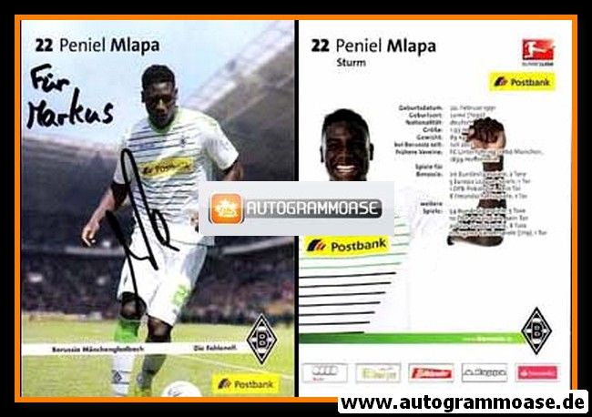 Autogramm Fussball | Borussia Mönchengladbach | 2013 | Peniel MLAPA