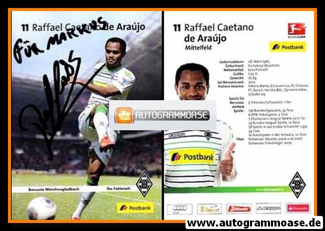 Autogramm Fussball | Borussia Mönchengladbach | 2013 | Raffael Caetano DE ARAUJA