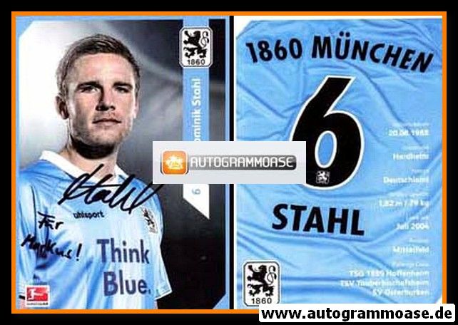 Autogramm Fussball | TSV 1860 München | 2013 | Dominik STAHL