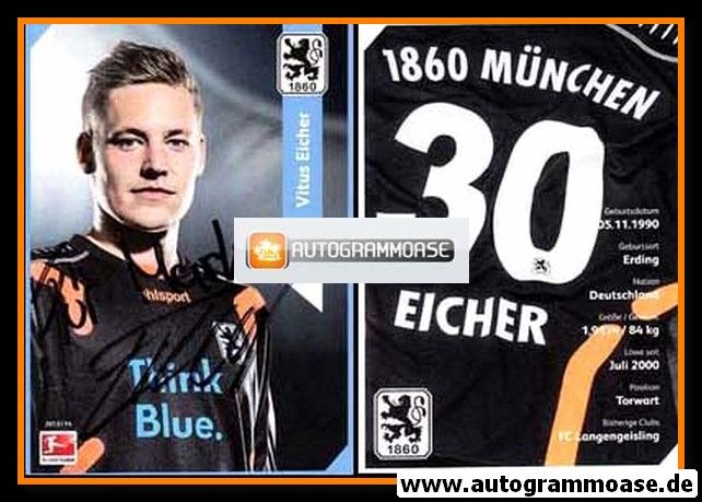 Autogramm Fussball | TSV 1860 München | 2013 | Vitus EICHER