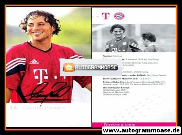 Autogramm Fussball | FC Bayern München | 2003 Druck | Claudio PIZARRO