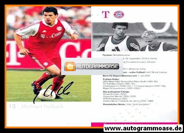 Autogramm Fussball | FC Bayern München | 2003 Druck | Michael BALLACK