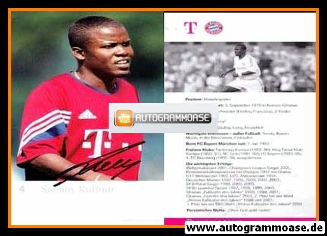 Autogramm Fussball | FC Bayern München | 2003 | Sammy KUFFOUR