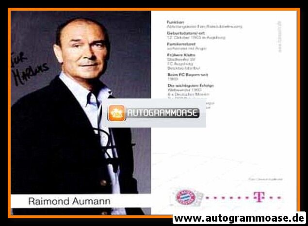 Autogramm Fussball | FC Bayern München | 2012 | Raimond AUMANN