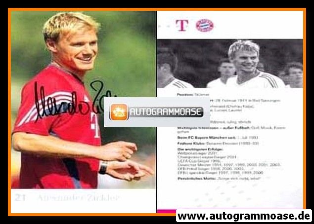 Autogramm Fussball | FC Bayern München | 2003 Druck | Alexander ZICKLER