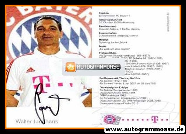 Autogramm Fussball | FC Bayern München | 2010 | Walter JUNGHANS
