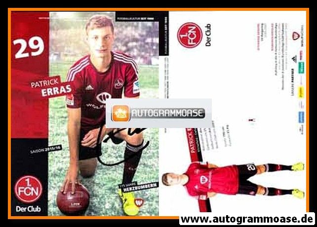 Autogramm Fussball | 1. FC Nürnberg | 2015 | Patrick ERRAS