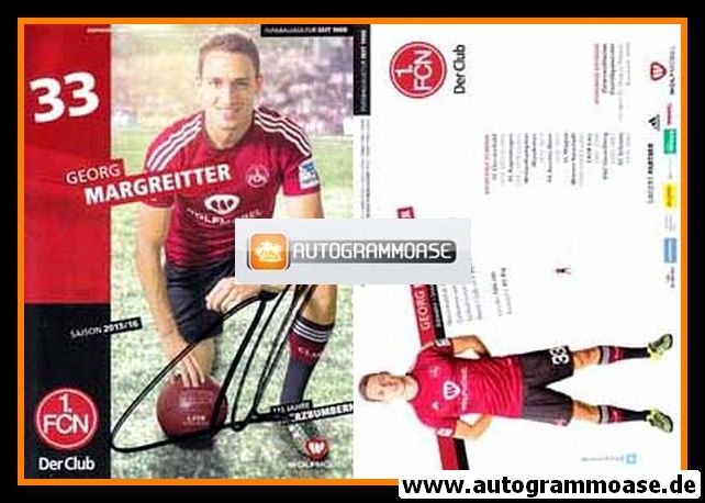 Autogramm Fussball | 1. FC Nürnberg | 2015 | Georg MARGREITTER
