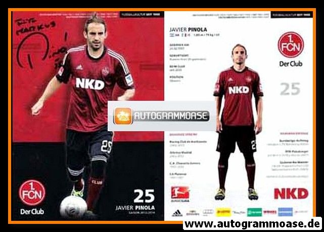 Autogramm Fussball | 1. FC Nürnberg | 2013 | Javier PINOLA