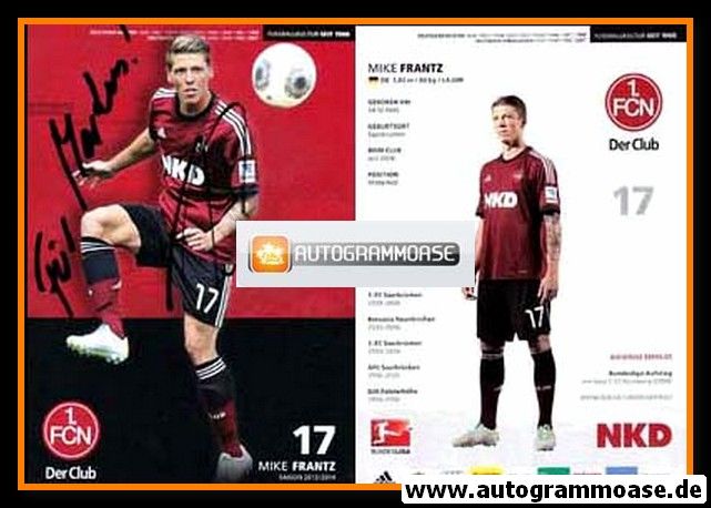 Autogramm Fussball | 1. FC Nürnberg | 2013 | Mike FRANTZ