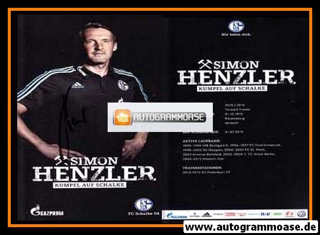 Autogramm Fussball | FC Schalke 04 | 2015 | Simon HENZLER