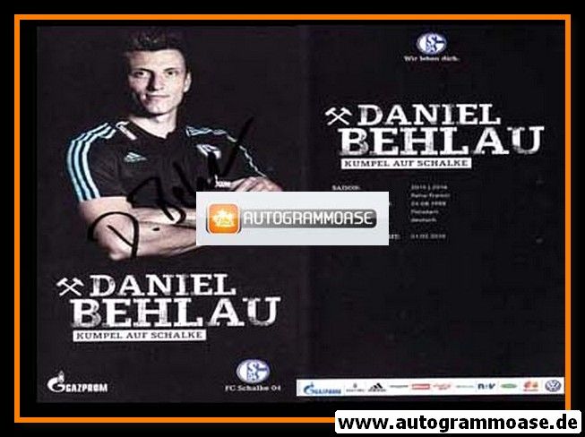 Daniel Behlau Autogrammkarte FC Schalke 04 2017-18 Original Signiert+A 172455 