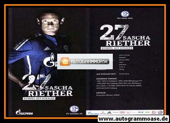 Autogrammkarte 2018/2019 Sascha Riether AK201980 + FC Schalke 04 