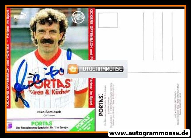 Autogramm Fussball | Kickers Offenbach | 1987 | Niko SEMLITSCH