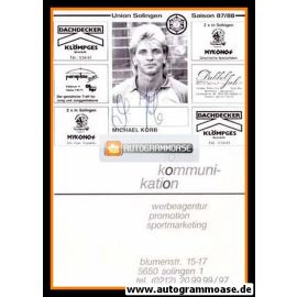 Autogramm Fussball | Union Solingen | 1987 | Michael KORB