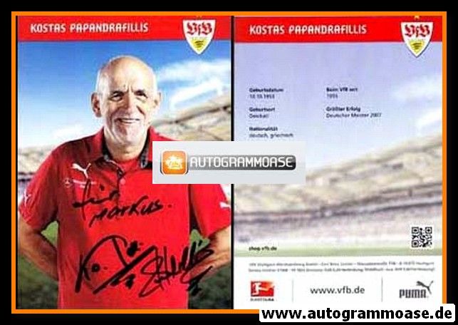 Autogramm Fussball | VfB Stuttgart | 2013 | Kostas PAPANDRAFILLIS