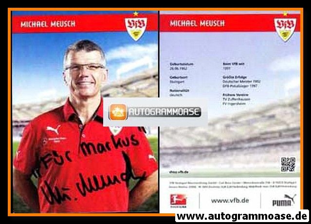 Autogramm Fussball | VfB Stuttgart | 2013 | Michael MEUSCH