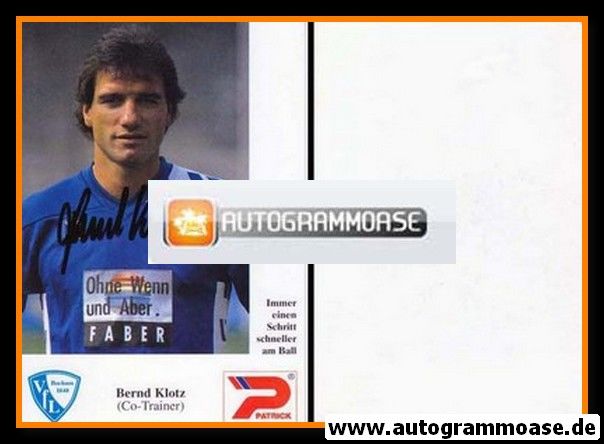 Autogramm Fussball | VfL Bochum | 1992 | Bernd KLOTZ