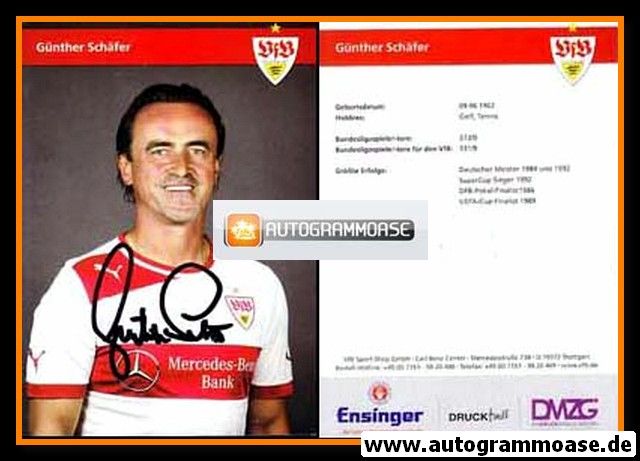 Autogramm Fussball | VfB Stuttgart | 2012 | Günther SCHÄFER