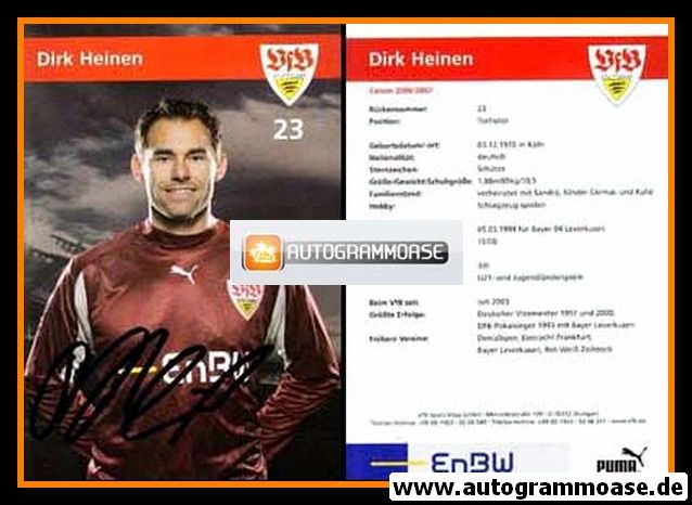 Autogramm Fussball | VfB Stuttgart | 2006 | Dirk HEINEN