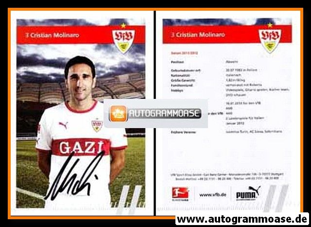 Autogramm Fussball | VfB Stuttgart | 2011 | Cristian MOLINARO